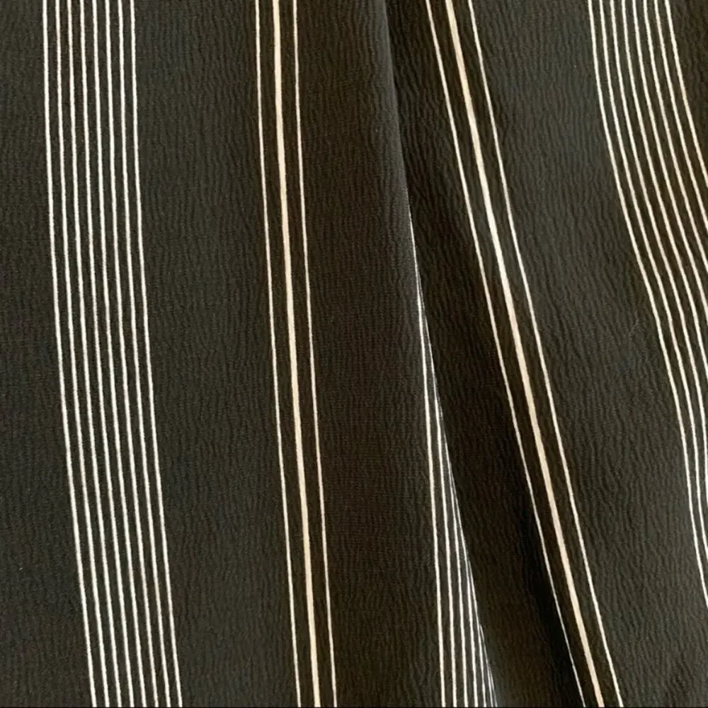 New Look Black Striped Tie Front High Rise Shorts